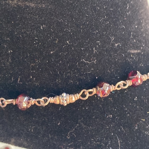 SILPADA Retired Faceted Red GARNET Beaded Sterling Silver Necklace N1053 - Picture 12 of 13